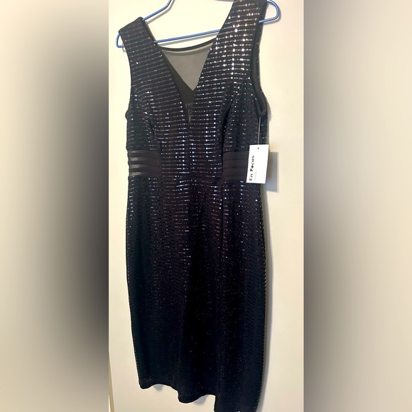 EnFocus Studio Sequin Cocktail Dress - Size 14 - Black - Picture 1 of 7